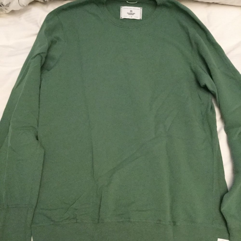 Reigning Champ Lightweight Green L Crewneck